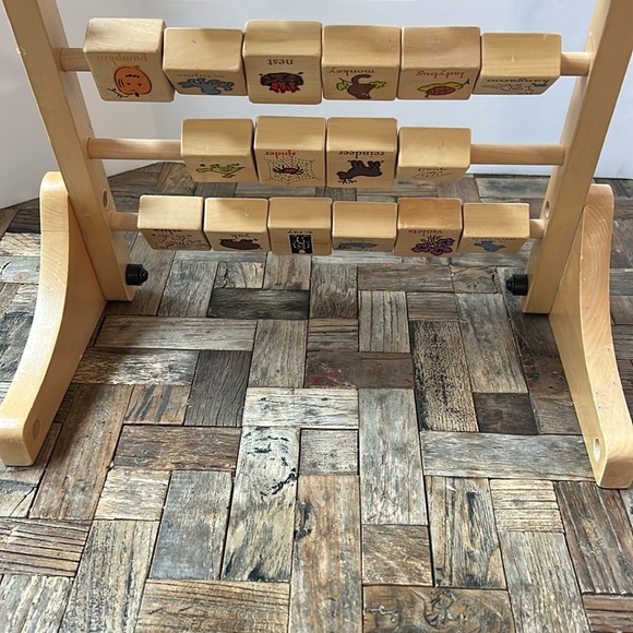 Pottery Barn Kids Wooden Alphabet Abacus Learning Toy - Picture 12 of 14